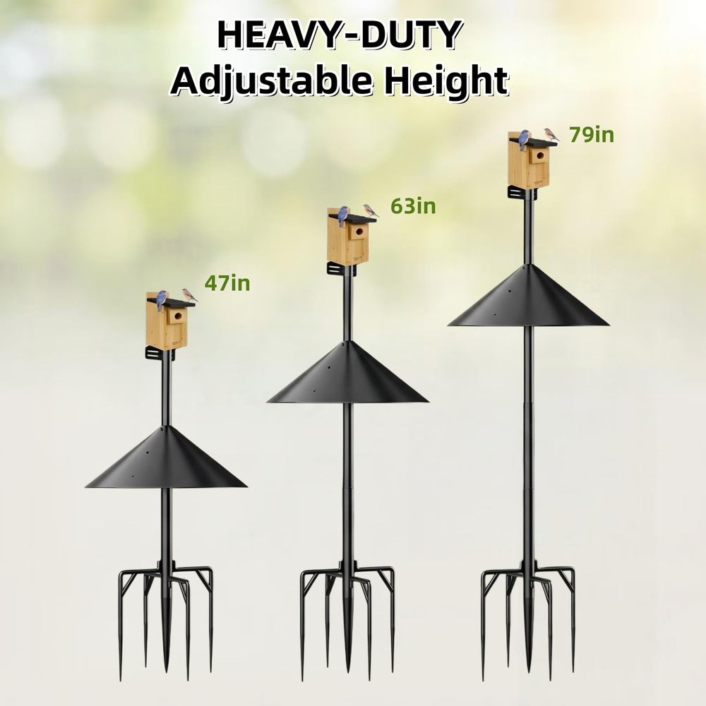 NSYOOMH pole supporting bird feeder and smart camera for monitoring