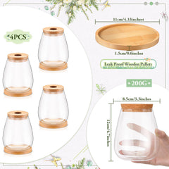 Nuanchu close-up of droplet-shaped glass highlighting clear root visibility benefit