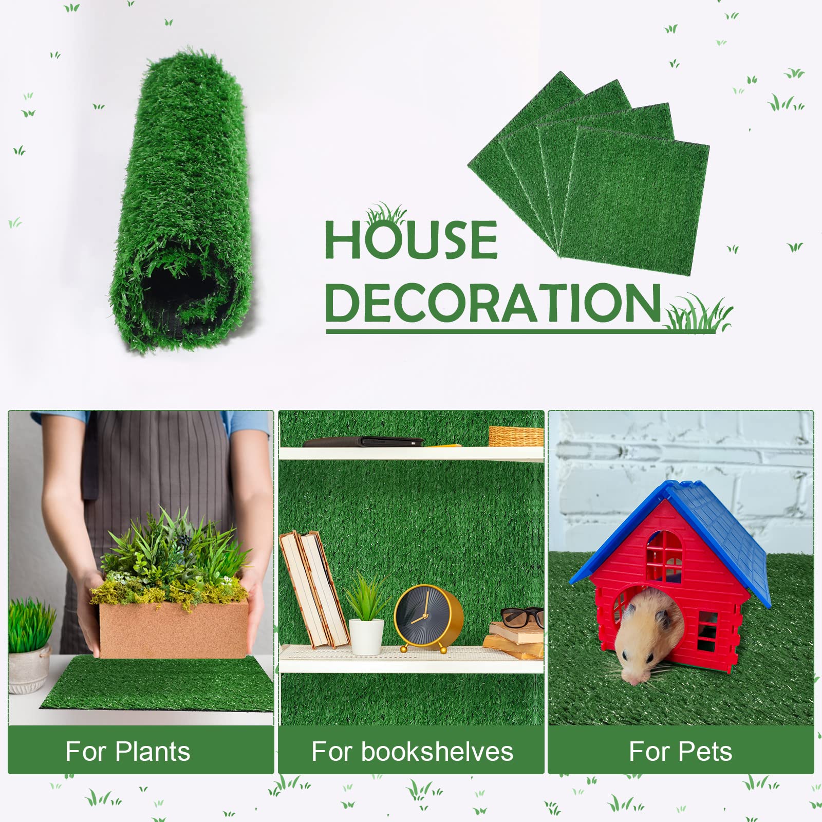 Nuanchu trimmed turf pieces for DIY crafts showing customizable shaping benefit