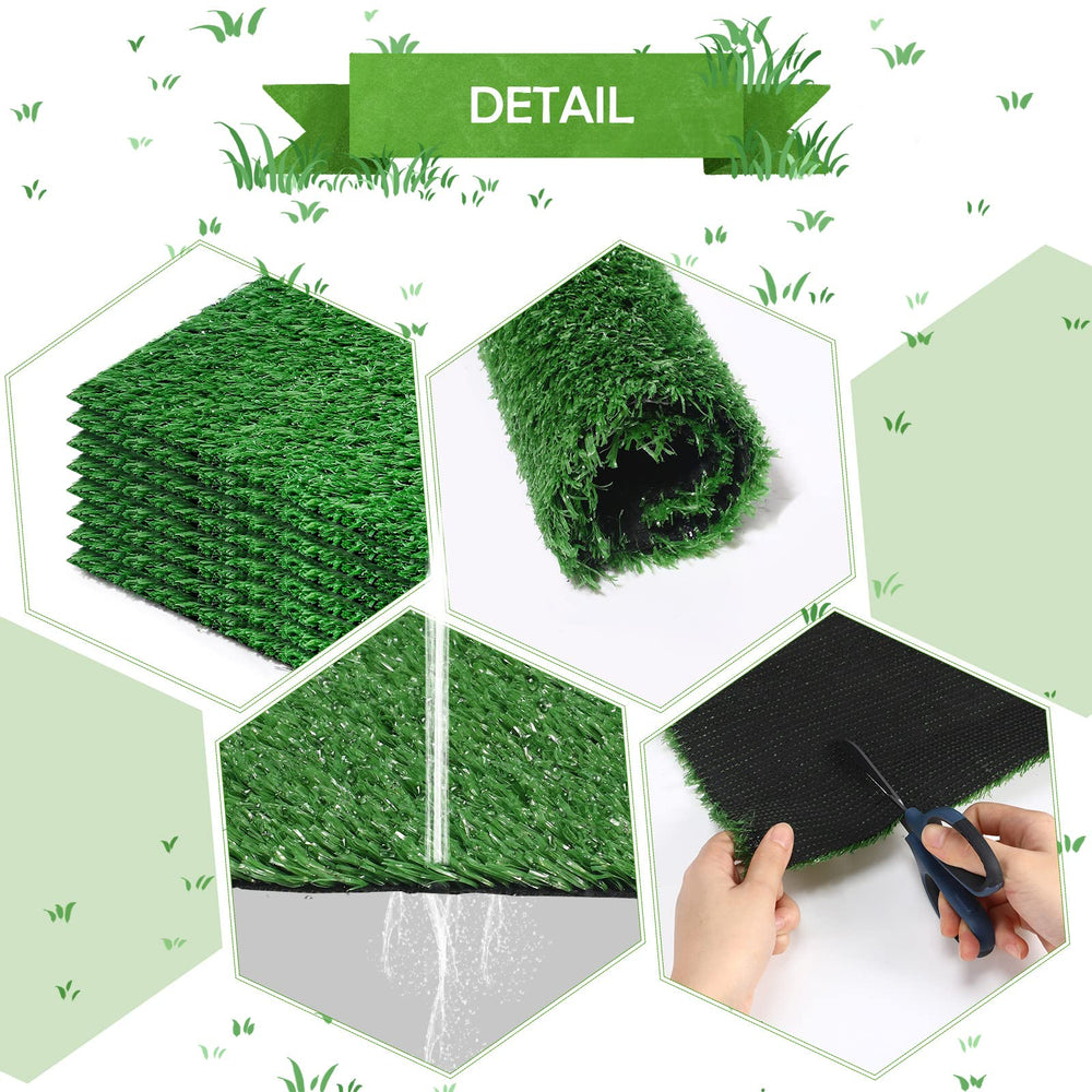 Nuanchu artificial grass used as pet training mat offering easy cleanup benefit