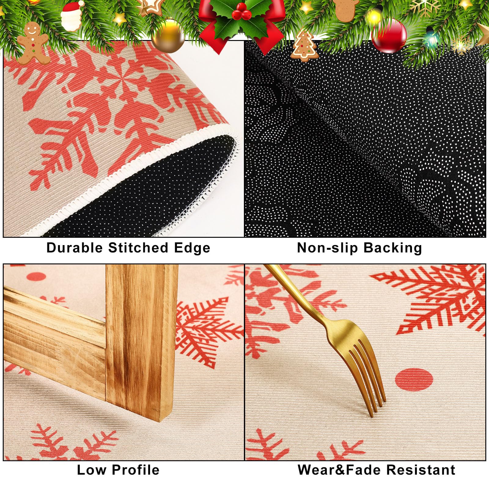 Nuanchu nonslip backing detail providing grip and preventing slips on floors