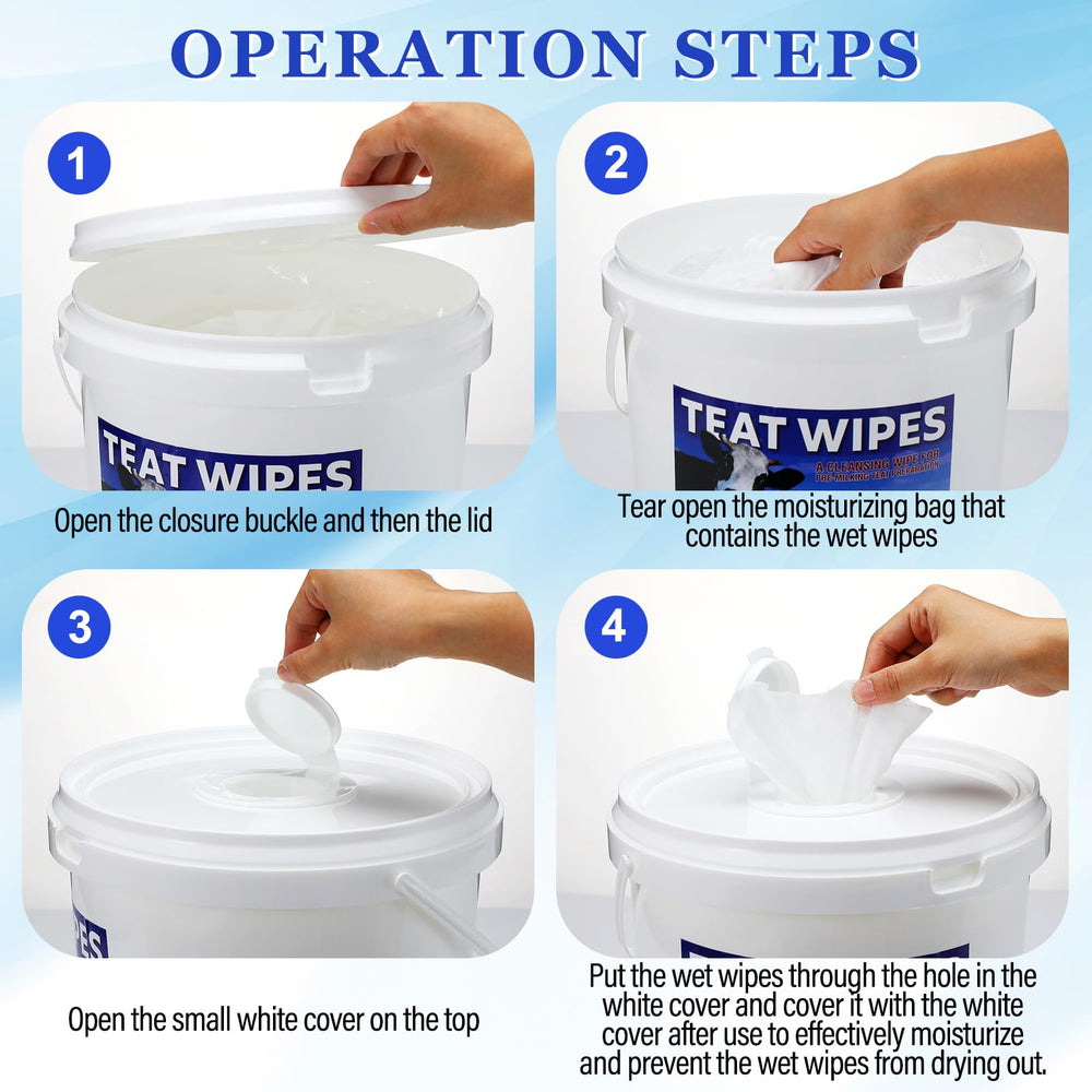 Nuanchu open pail with wipes dispensed showing resealable storage benefit
