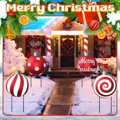 Nuanchu single yard sign placed in lawn creating visible pathway decoration and welcoming holiday atmosphere
