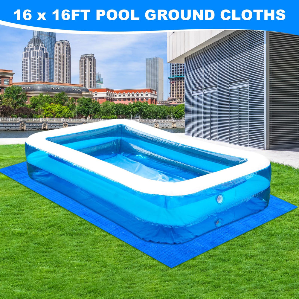 Nuanchu mat beside pool showing scale and trimmable fit for pools