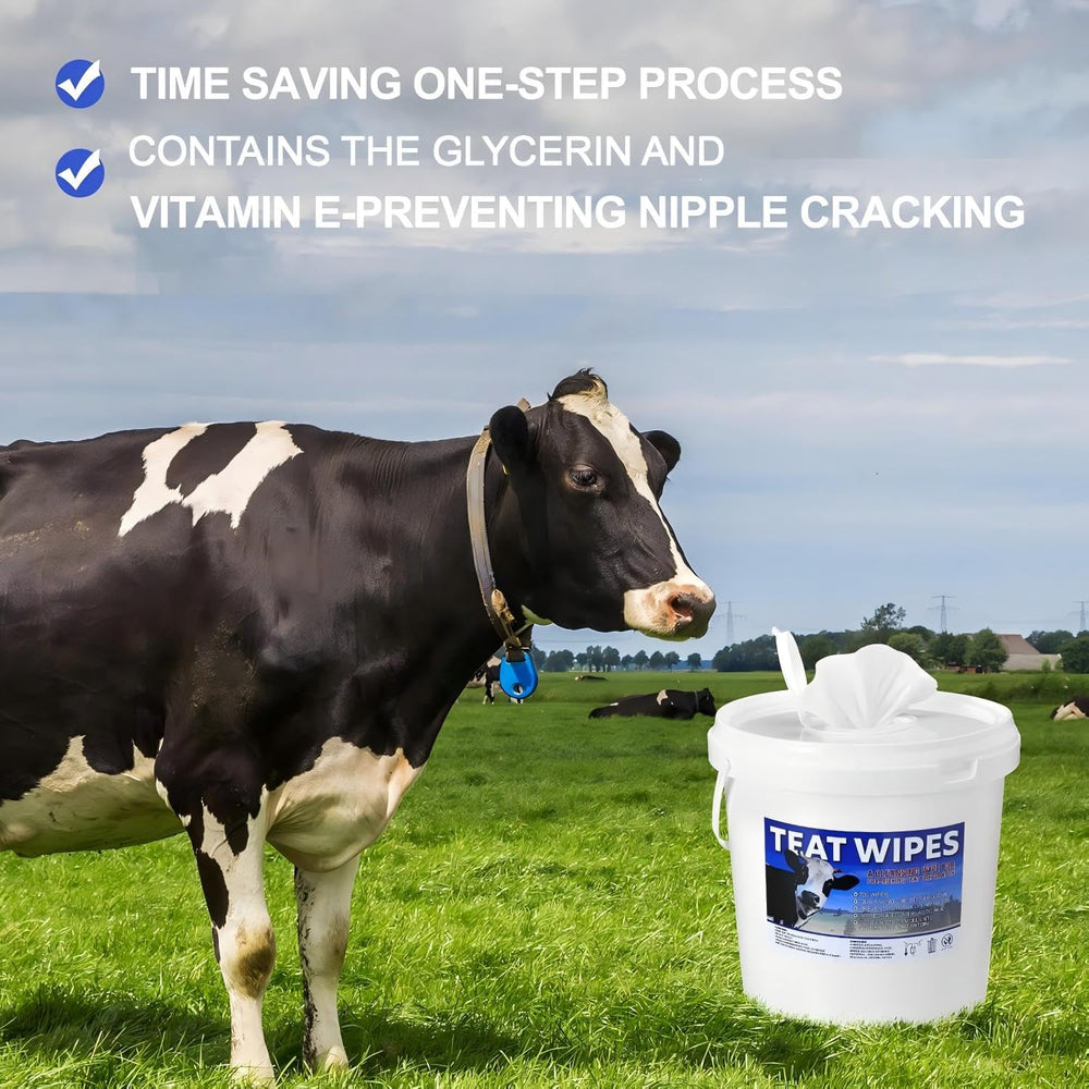 Nuanchu wipe demonstrated cleaning goat udder delivering hygienic prep benefit