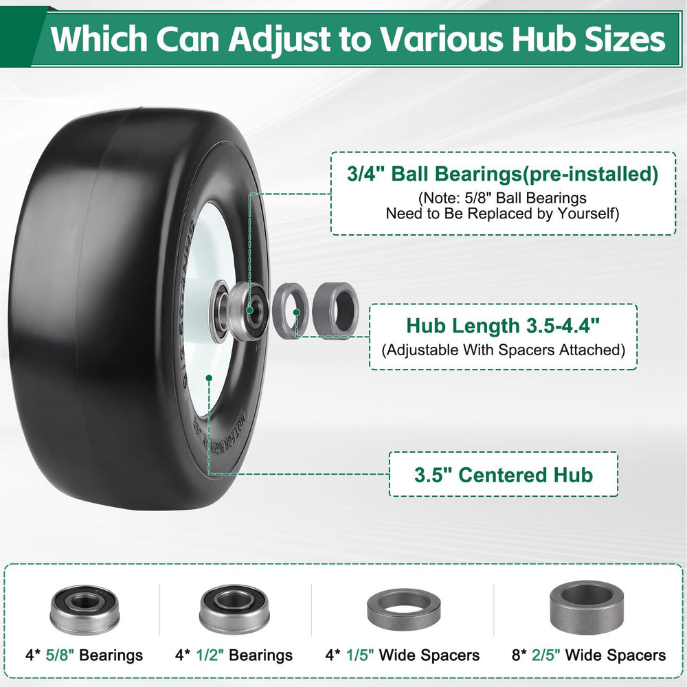 NUBAUTO precision bearings and spacers laid out for easy adapter installation