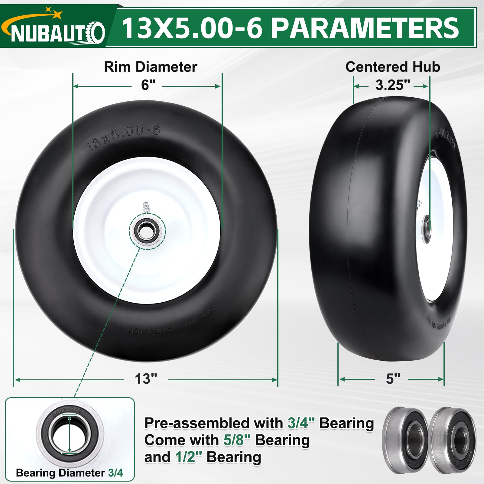 NUBAUTO close-up of centered hub and bore for accurate fit and stable rotation