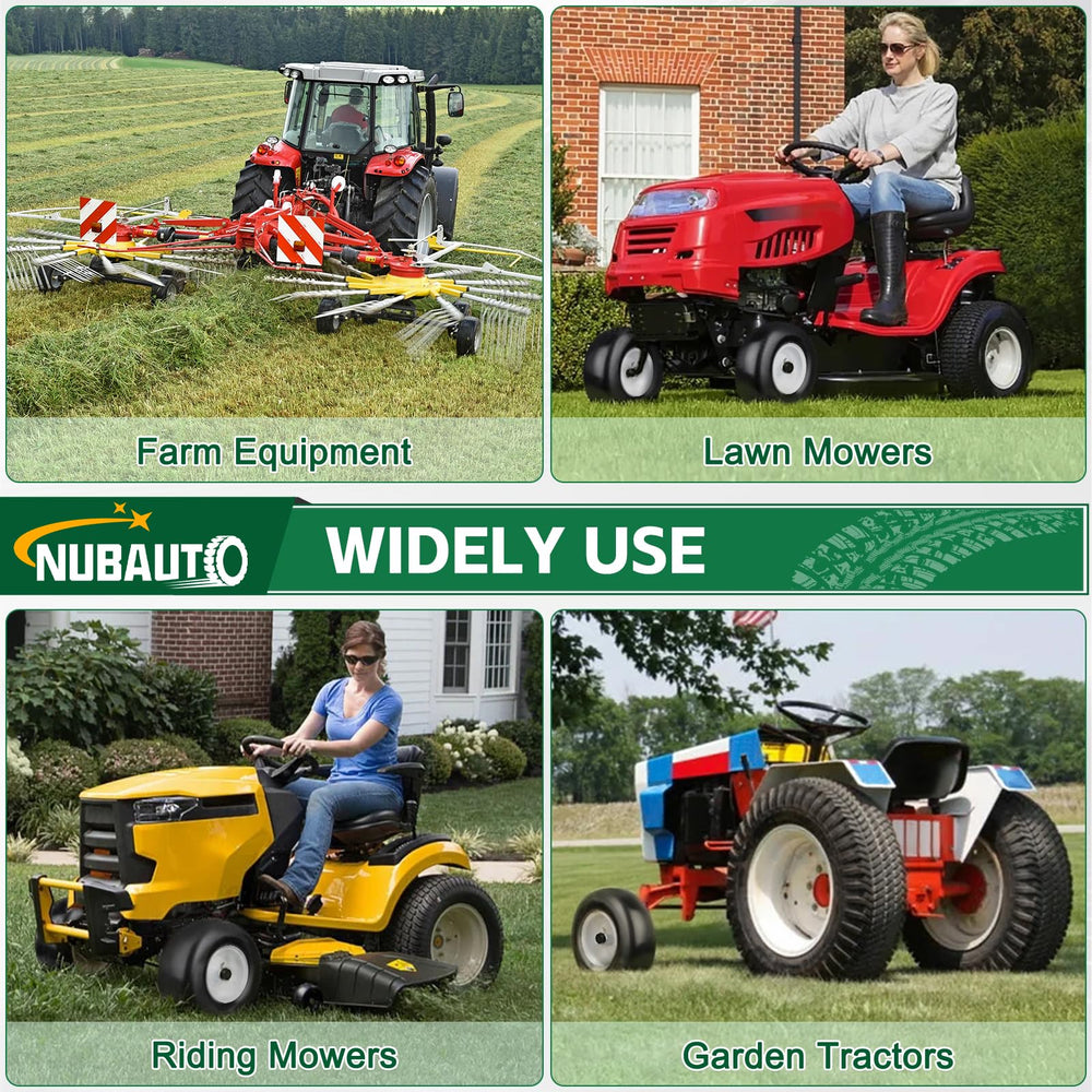 NUBAUTO mounted on riding mower mowing grass for maintenance-free performance