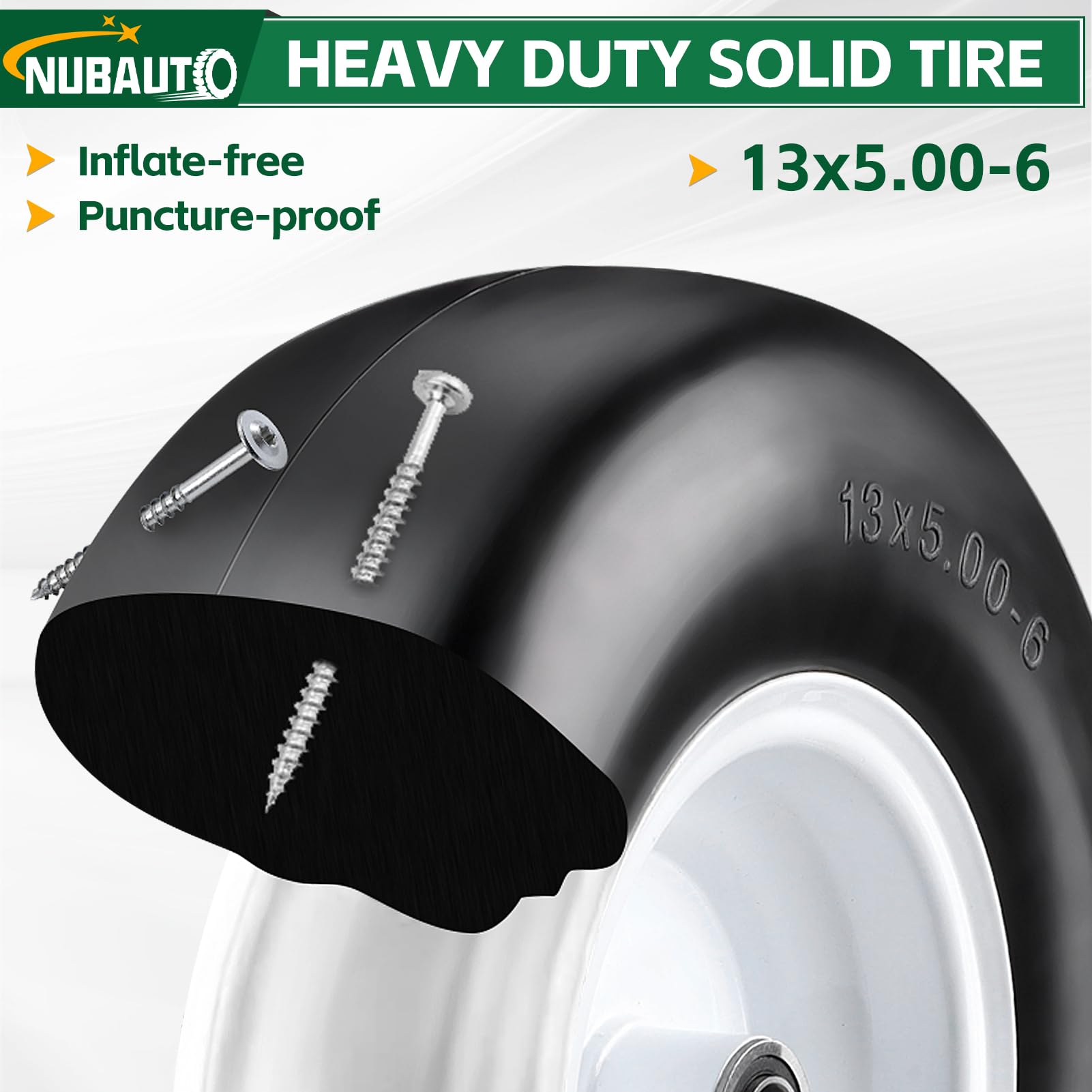 NUBAUTO smooth tread detail showing turf-friendly design and even weight spread