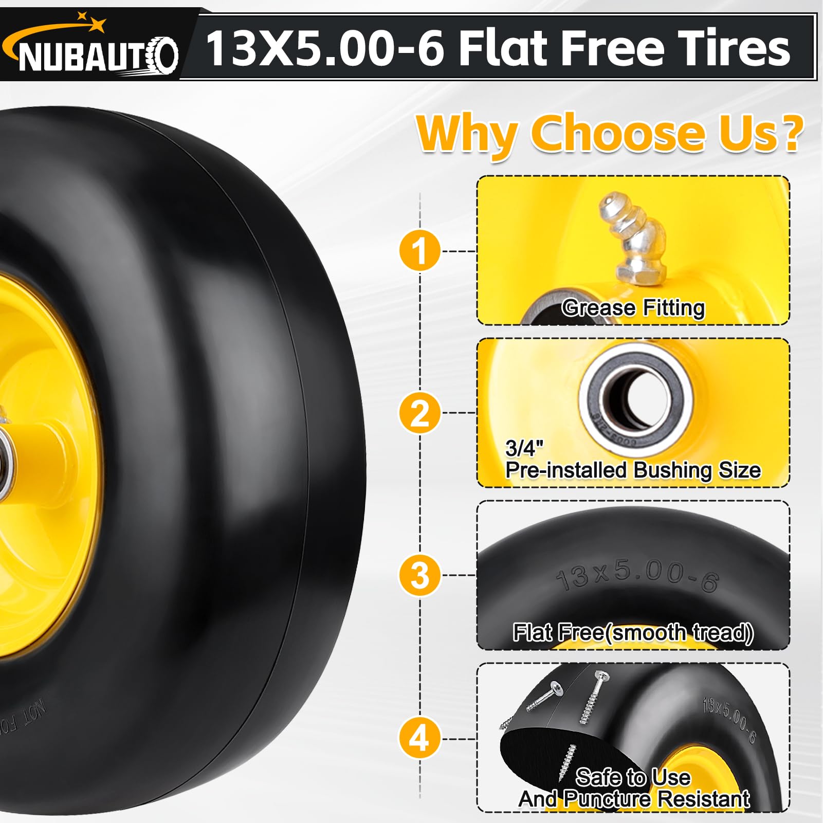 NUBAUTO adapter kit layout with bearings and spacers for adaptable axle compatibility