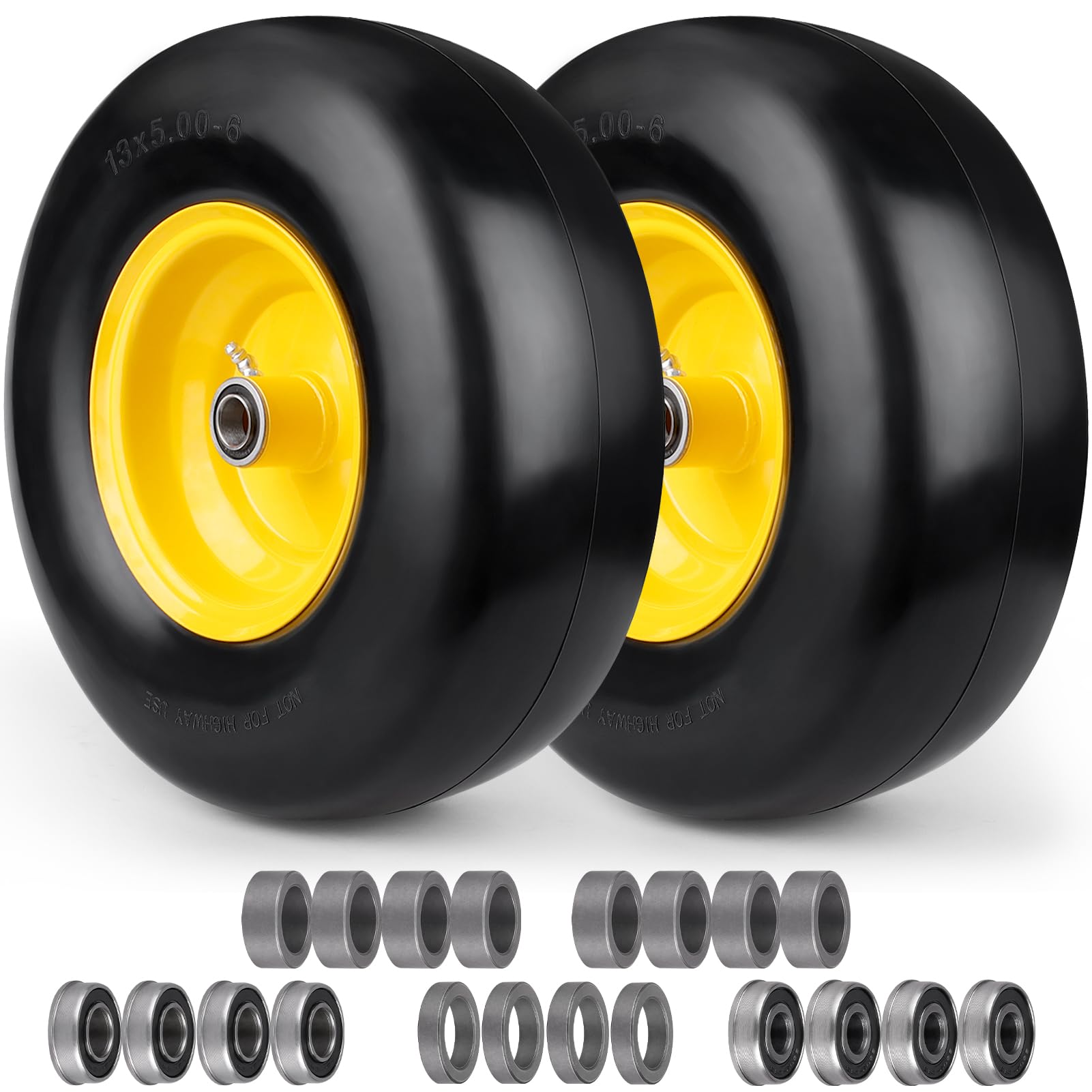 NUBAUTO front assembled wheel showing smooth tread and clean finish for turf protection