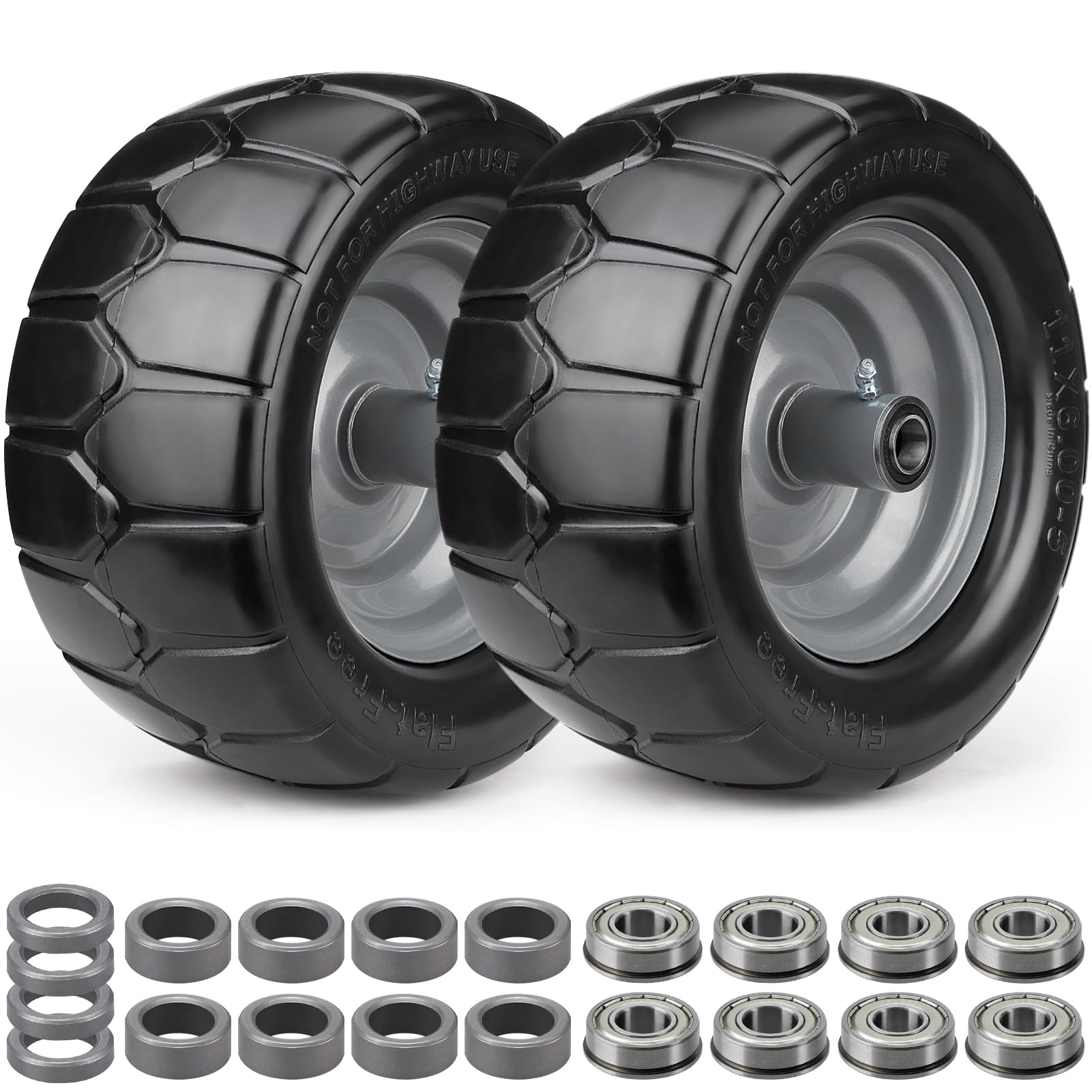 NUBAUTO front view of wheel assembly showing ready-to-install durability