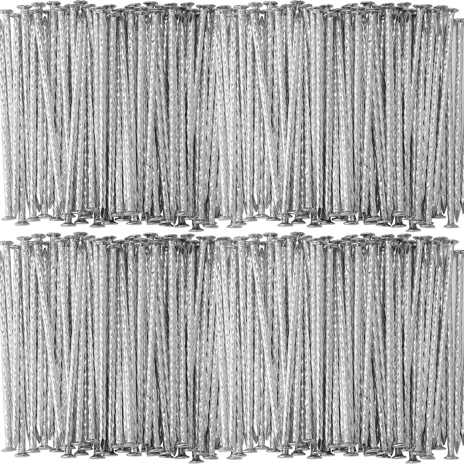 Nuenen front view of 350-pack stakes showing quantity and silver finish benefit