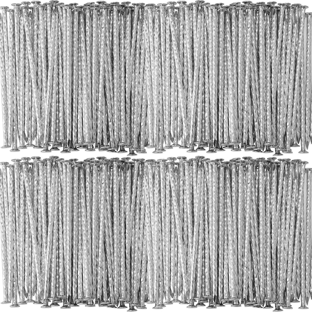 Nuenen front view of 350-pack stakes showing quantity and silver finish benefit