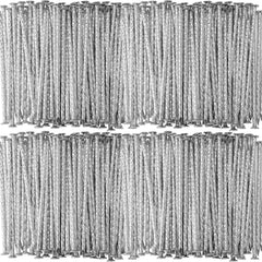 Nuenen front view of 350-pack stakes showing quantity and silver finish benefit