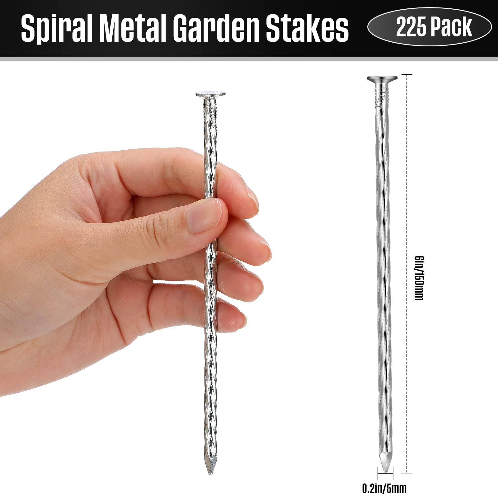 Nuenen rounded head and tapered tip view for easy hammer starts and precise placement