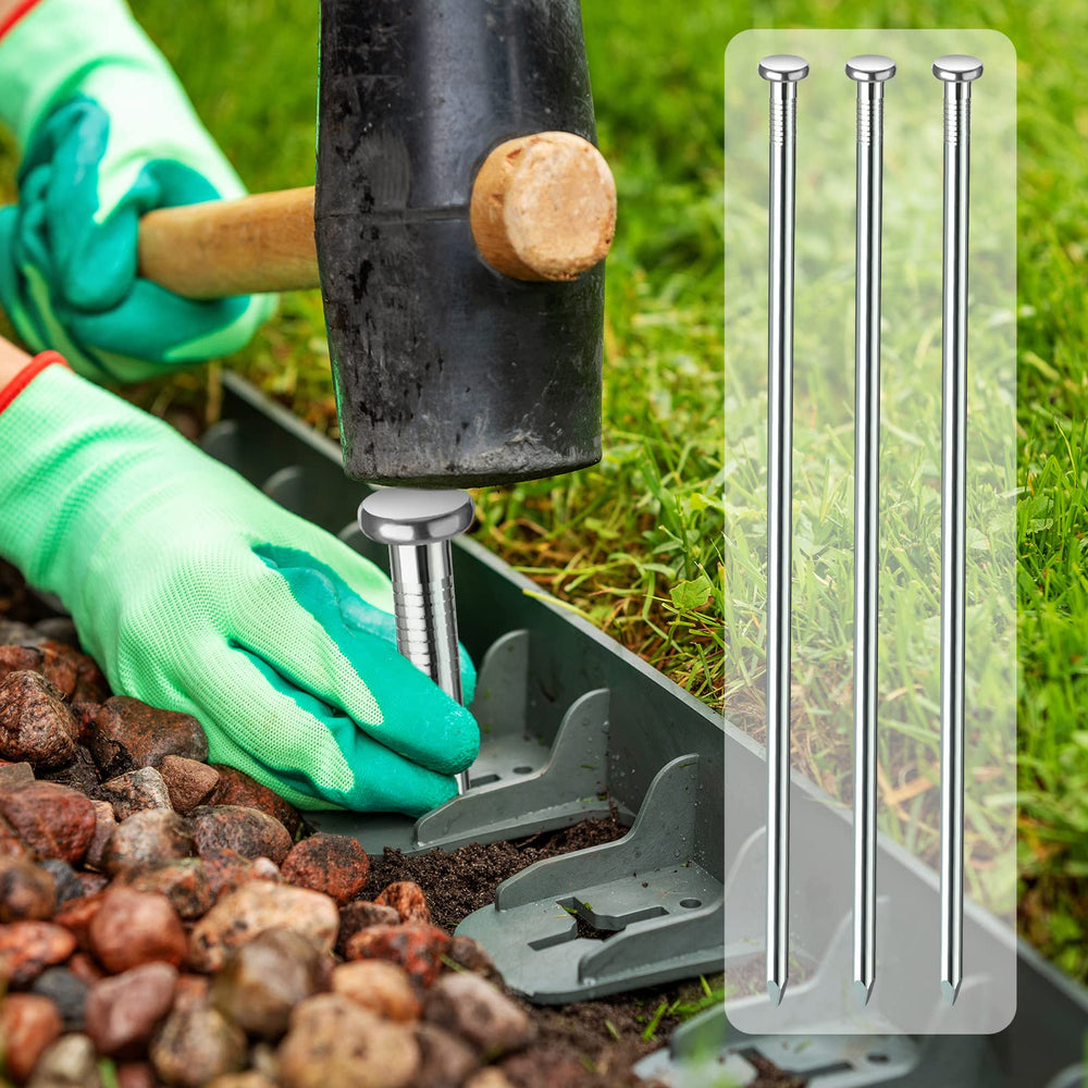 Nuenen stake beside ruler showing 12-inch length for deep anchoring