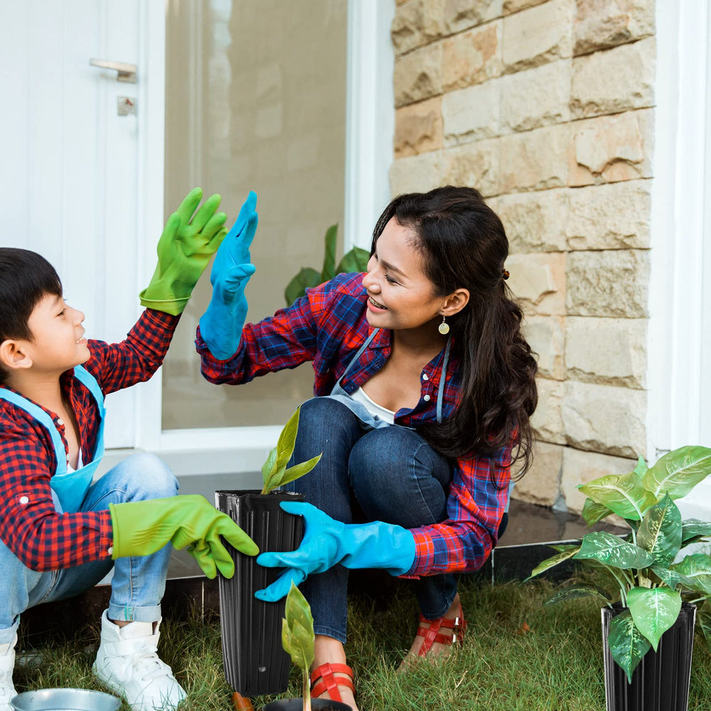 Nuenen pot next to hand and ruler showing 11.8 inch depth scale