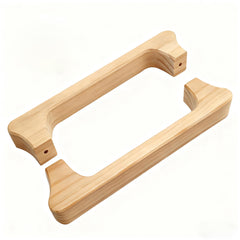 NUIBY front view of handle pair showing natural finish and symmetry for aesthetic appeal