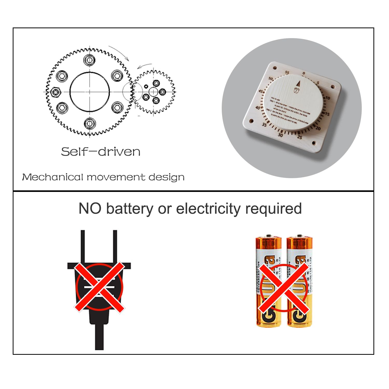 NUIBY mechanical movement detail stainless steel core benefit: reliable operation