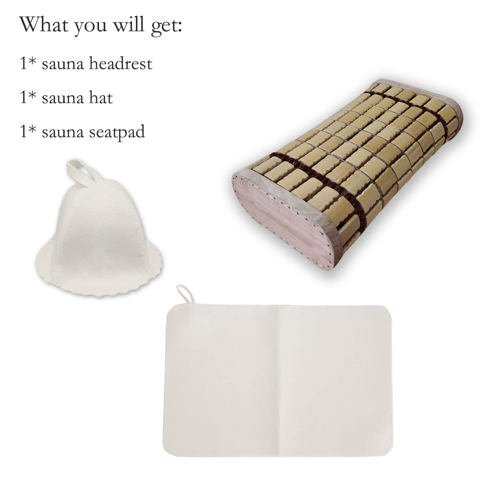 NUIBY pillow placed on sauna bench illustrating comfort during sessions
