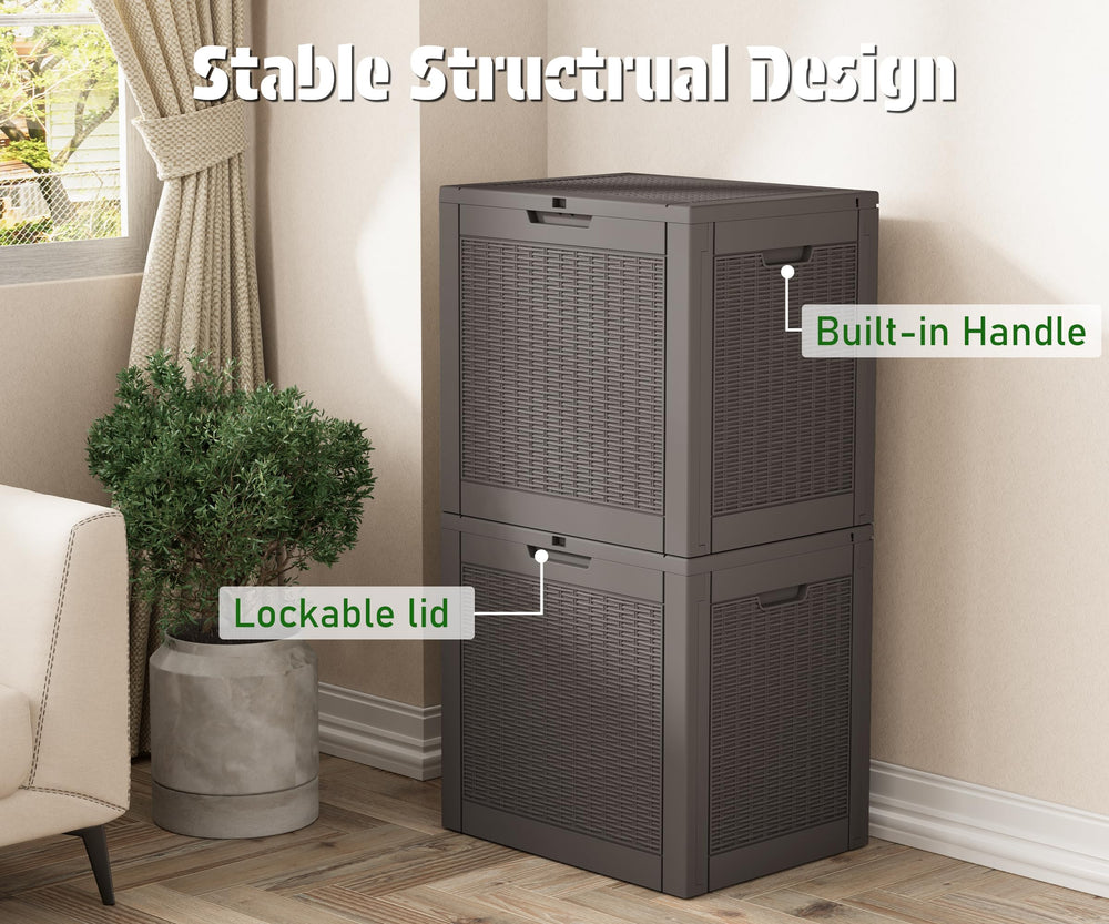 NUNU LAB detail of dual lock-ready lid holes for added security of stored items