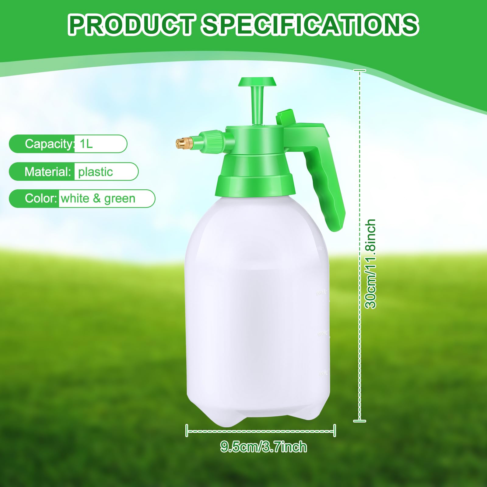 Nuogo close-up of adjustable brass nozzle delivering precise spray control benefit