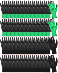 Nuogo front view of black and green glove pair showing overall protection and value
