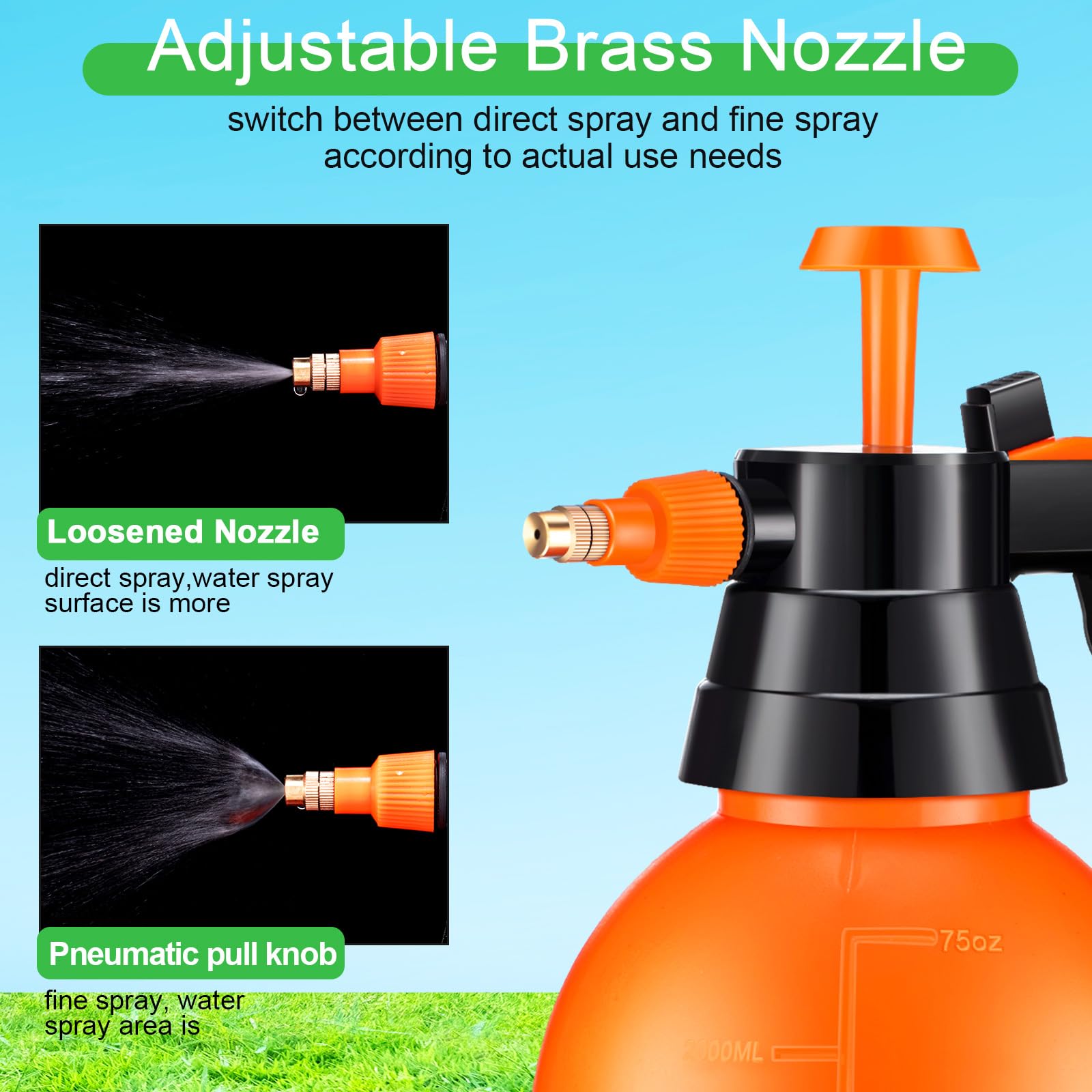 Nuogo sprayer in use watering garden plants for even coverage and gentle misting