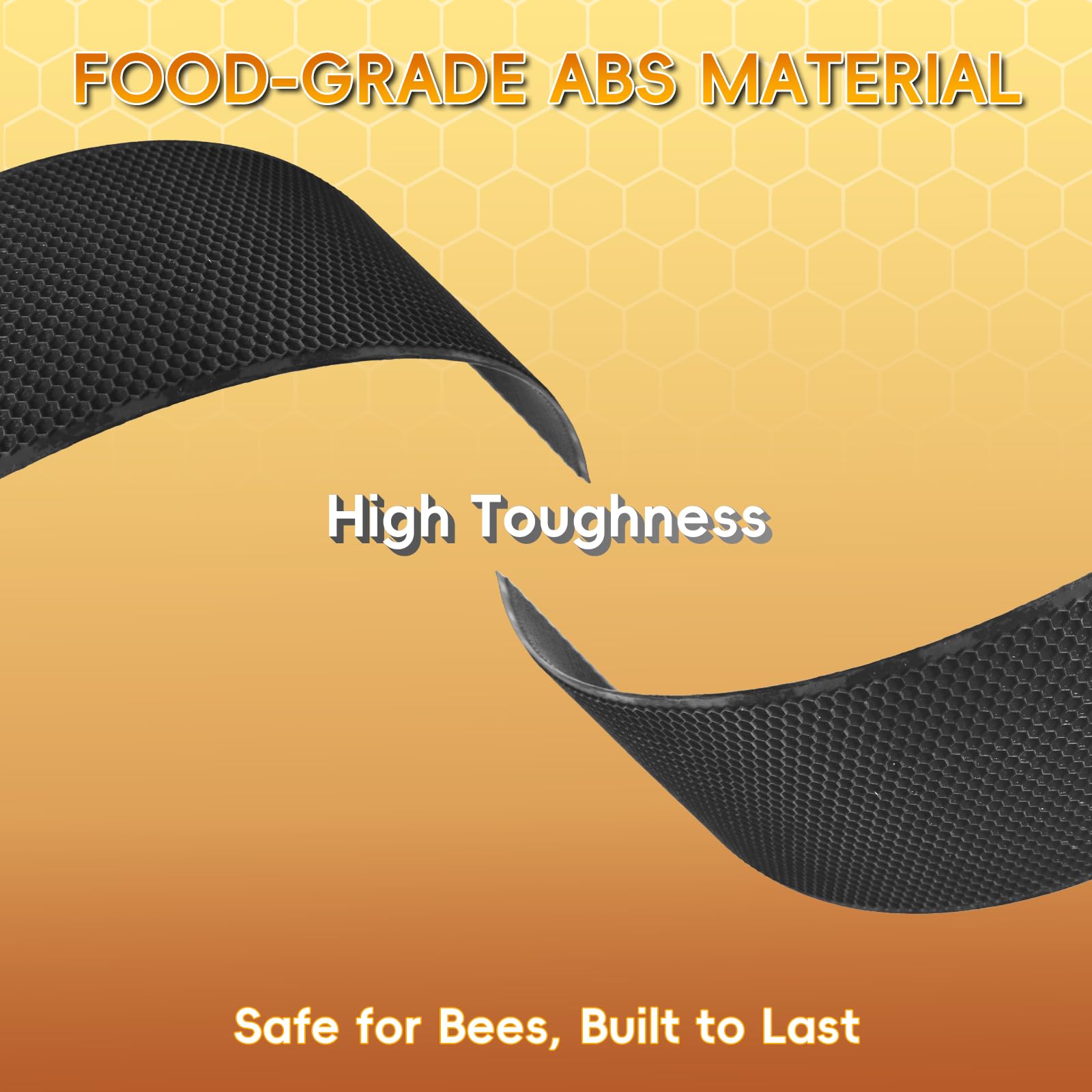 NUOMIC close-up of precise hex pattern promoting straight comb building