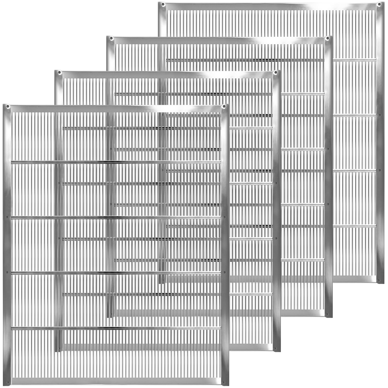 NUOMIC front view of galvanized queen excluder showing full frame and fit benefit