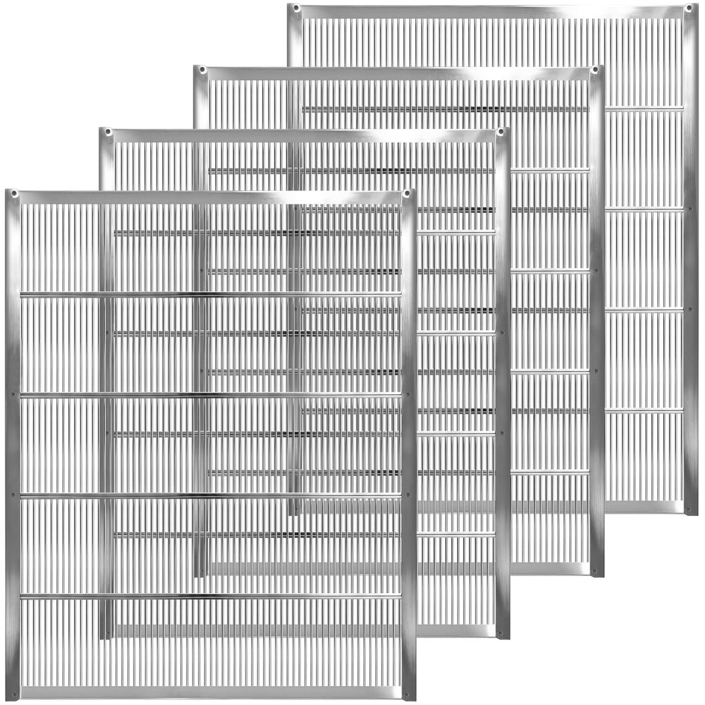 NUOMIC front view of galvanized queen excluder showing full frame and fit benefit