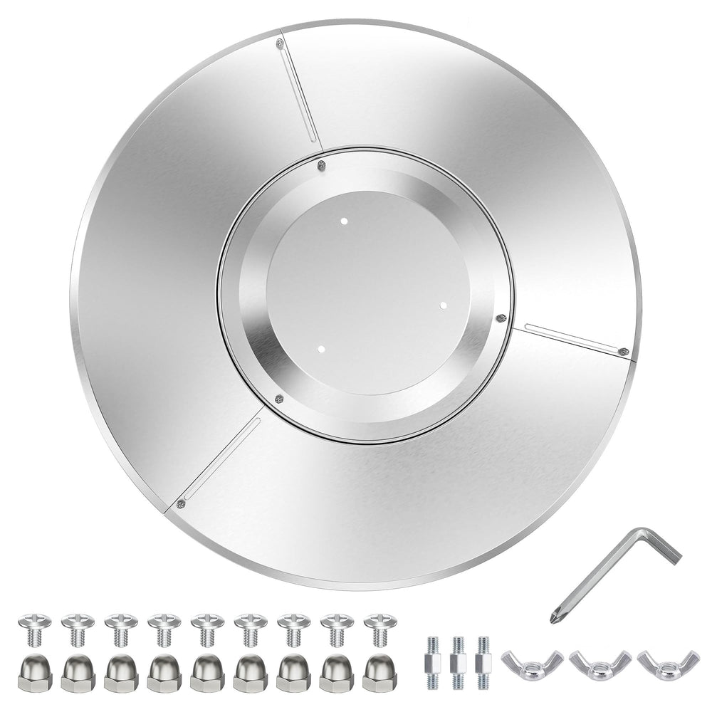 NUPICK reflector front view showing clean aluminum and wide coverage benefit