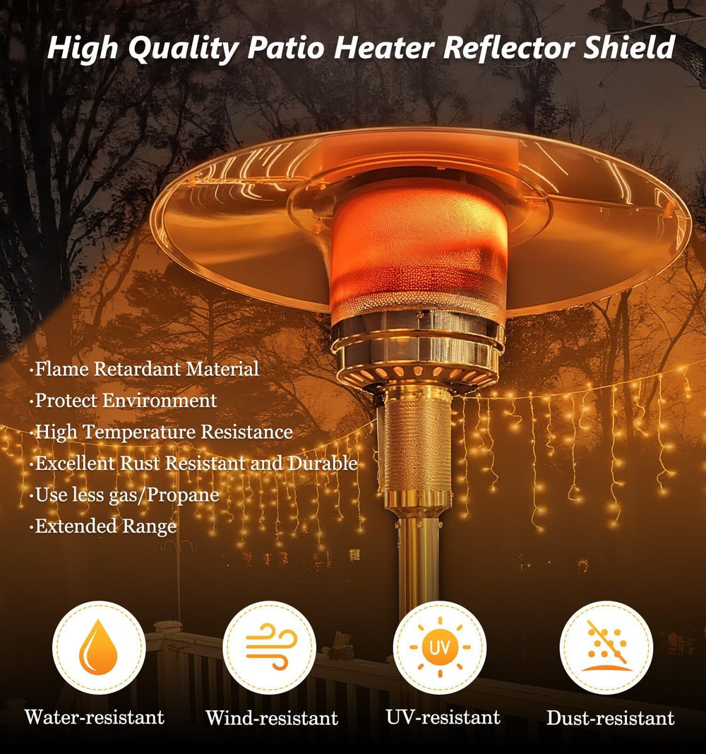 NUPICK reflector side profile showing curved shape for focused heat