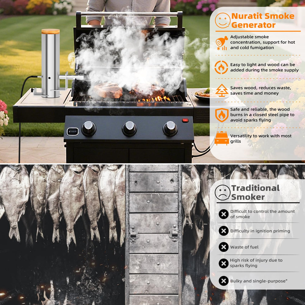 NURATIT close-up stainless steel tube highlighting durable construction and easy cleaning