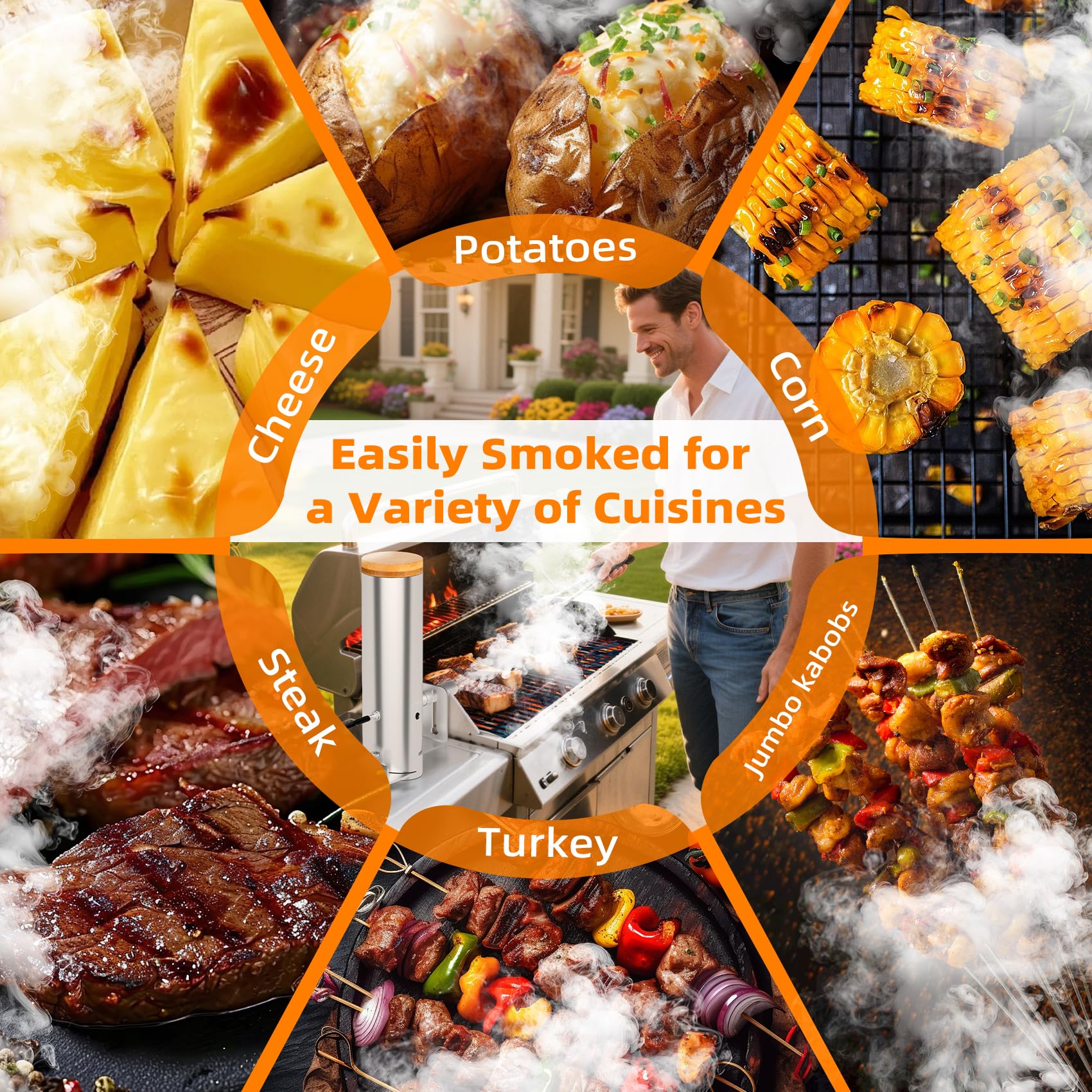 NURATIT smoked steak and cheese platter showing enhanced flavor results