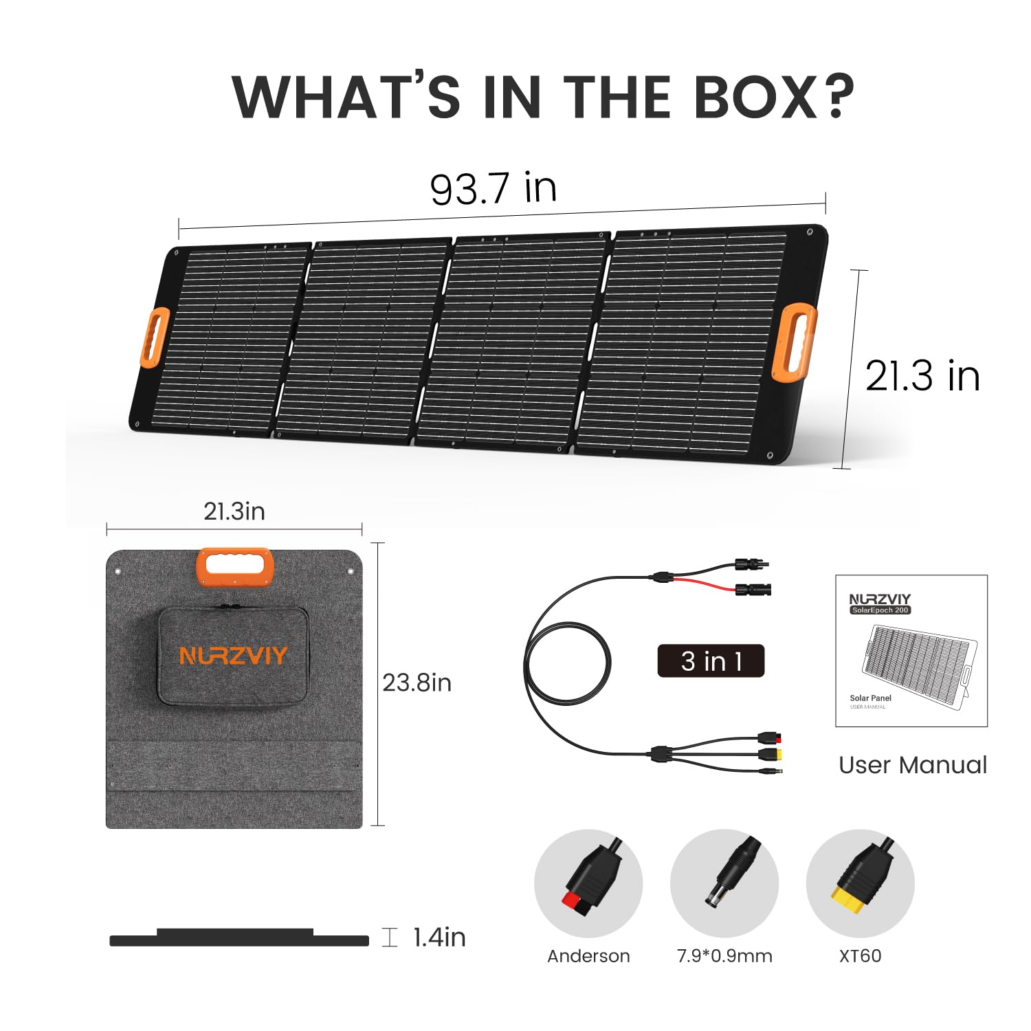 NURZVIY panel set up beside a tent powering devices during camping trip