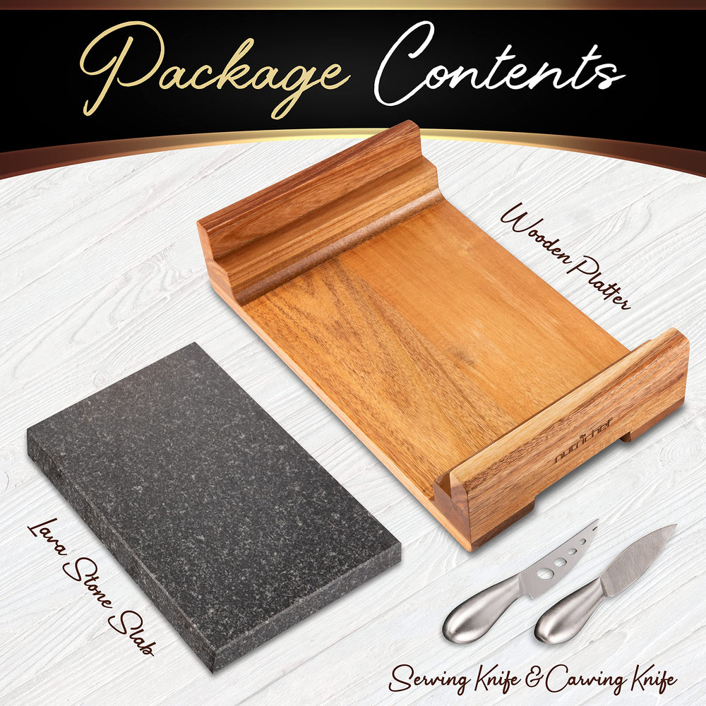 NutriChef acacia wooden tray detail highlighting sturdy protective finish