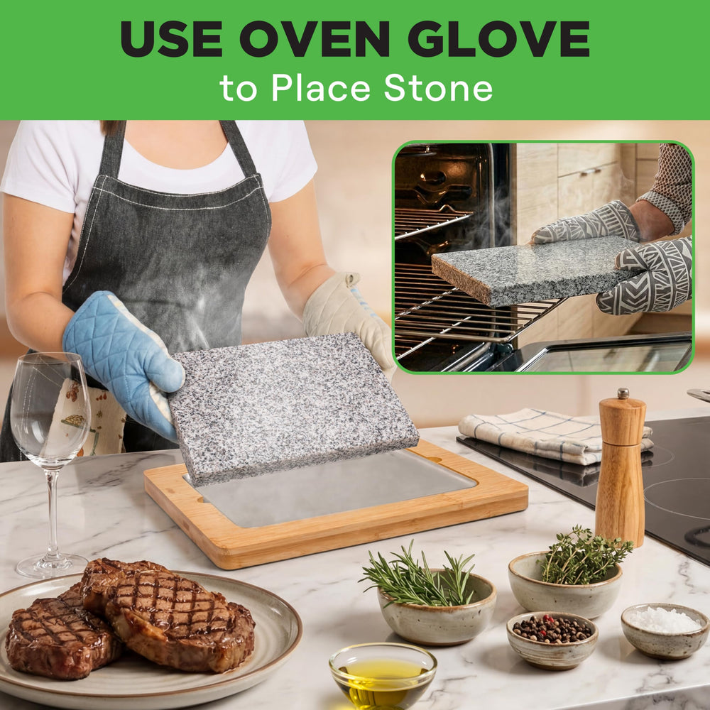 NutriChef cool-touch handle detail improving safety when moving hot stone grill