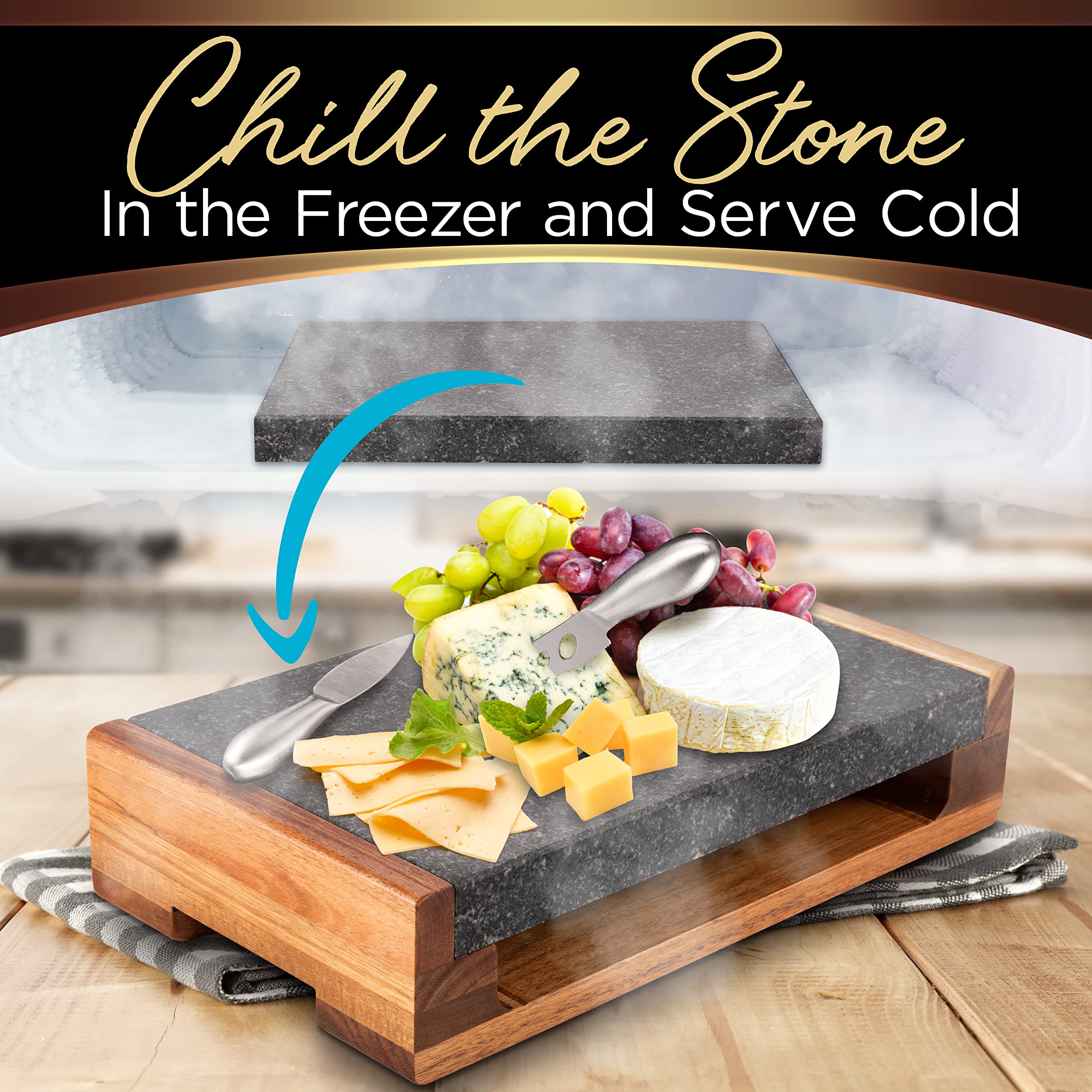 NutriChef clean lava stone on rack ready-to-store showing easy maintenance