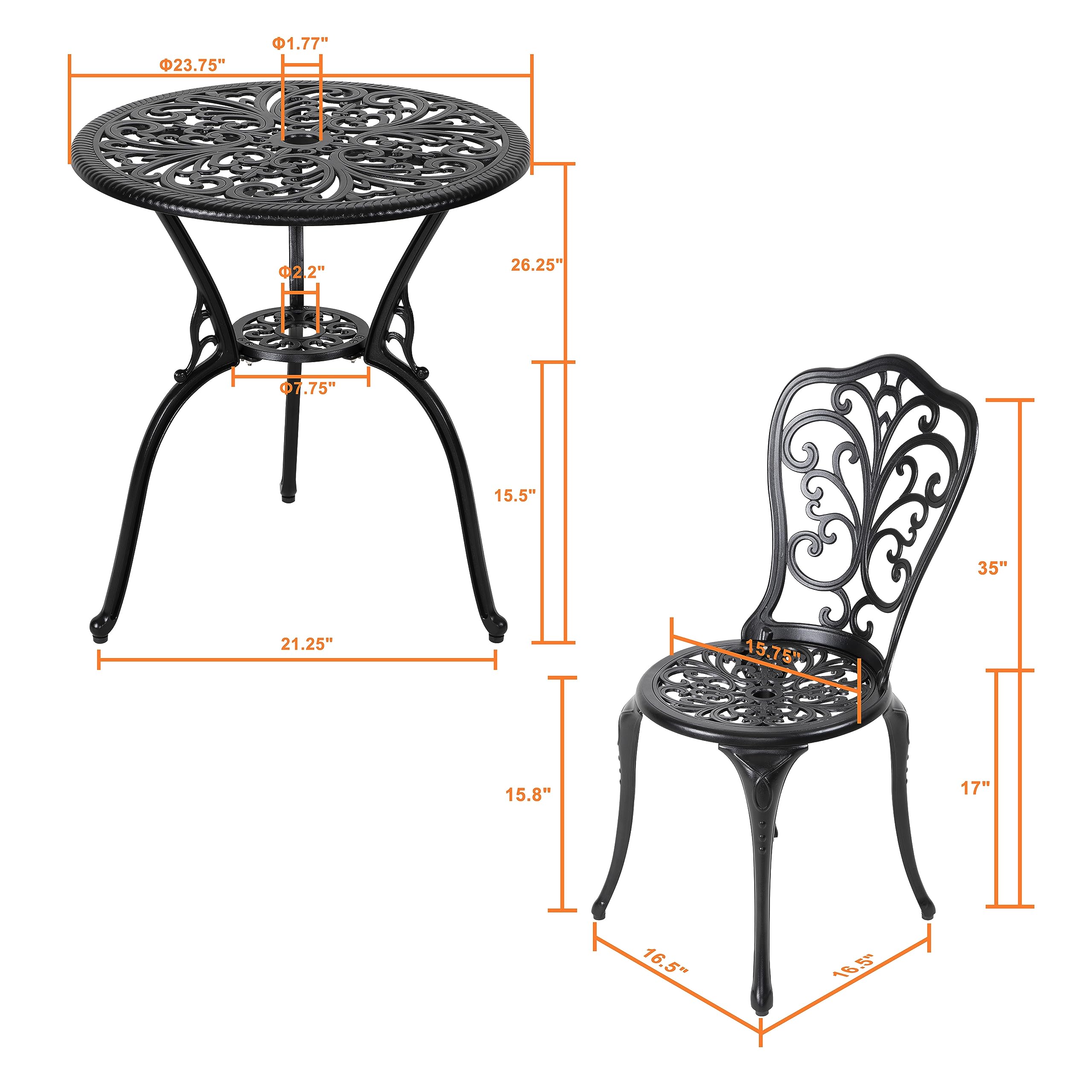 NUU GARDEN table top texture showing powder-coat finish and easy cleaning