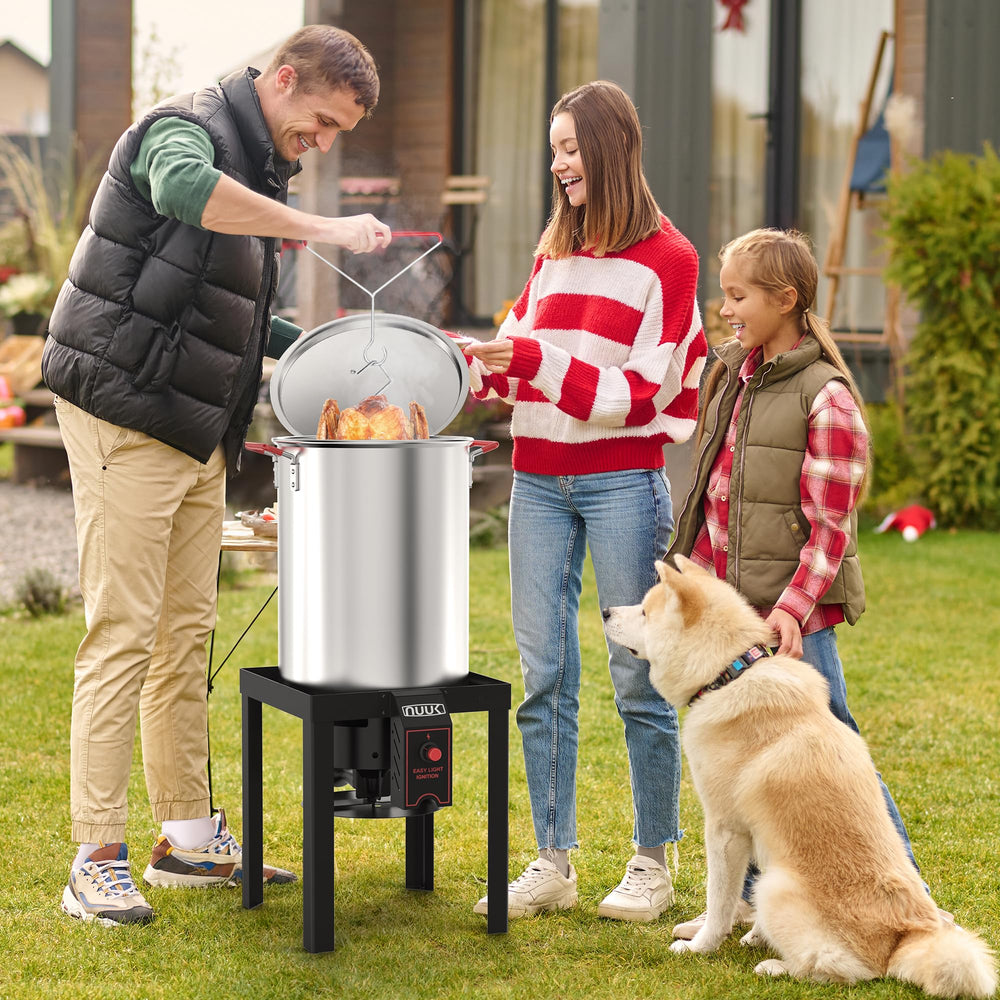 NUUK cast-iron burner with CSA regulator demonstrating fast consistent heat output