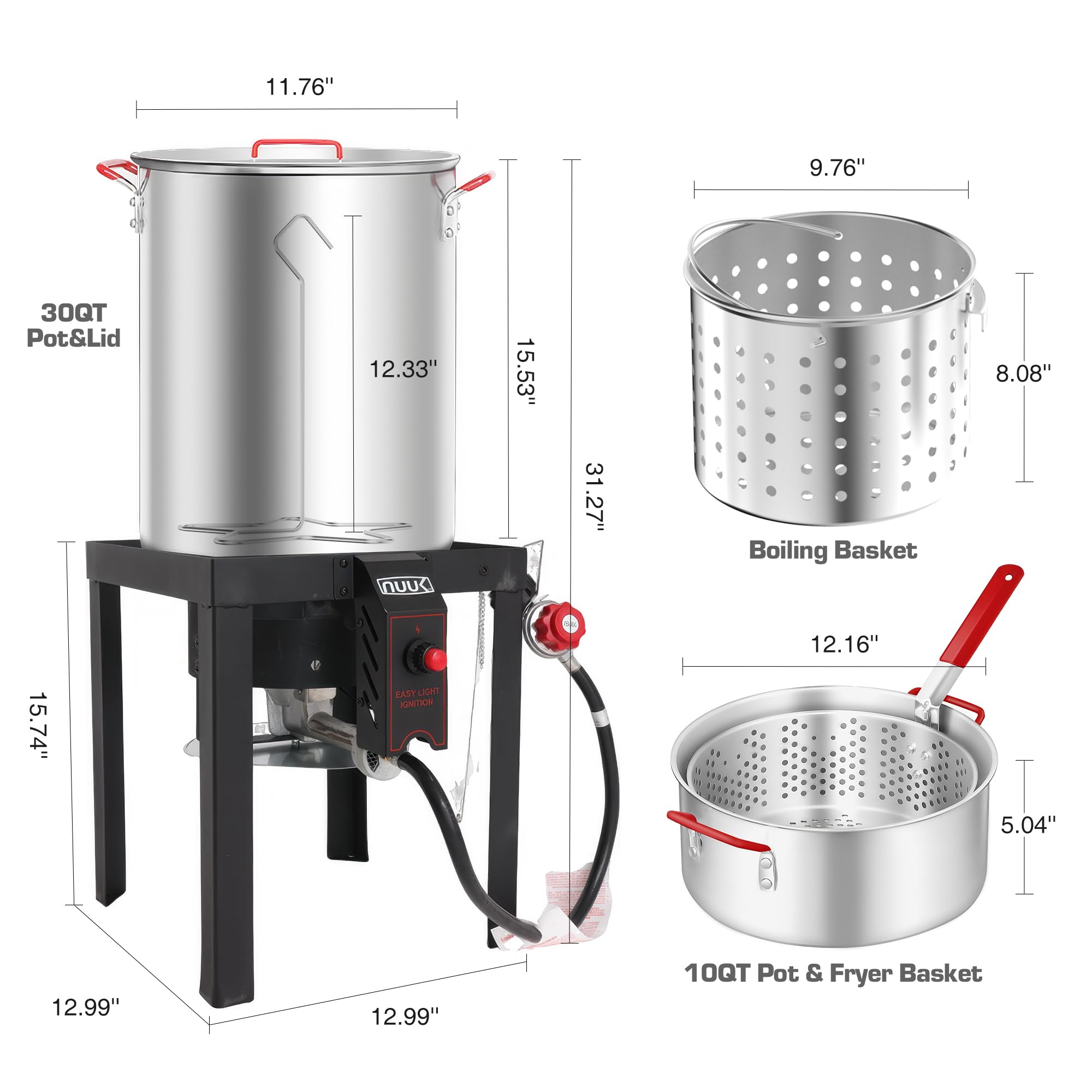 NUUK stainless thermometers and silicone handle covers showing precise temp control