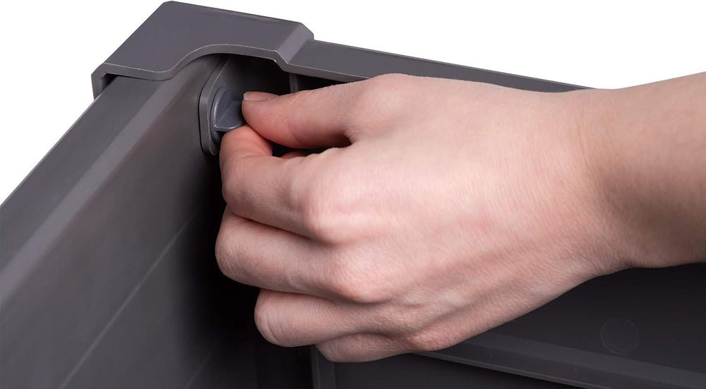 NuVue folded components illustrating lightweight portability and storage benefit