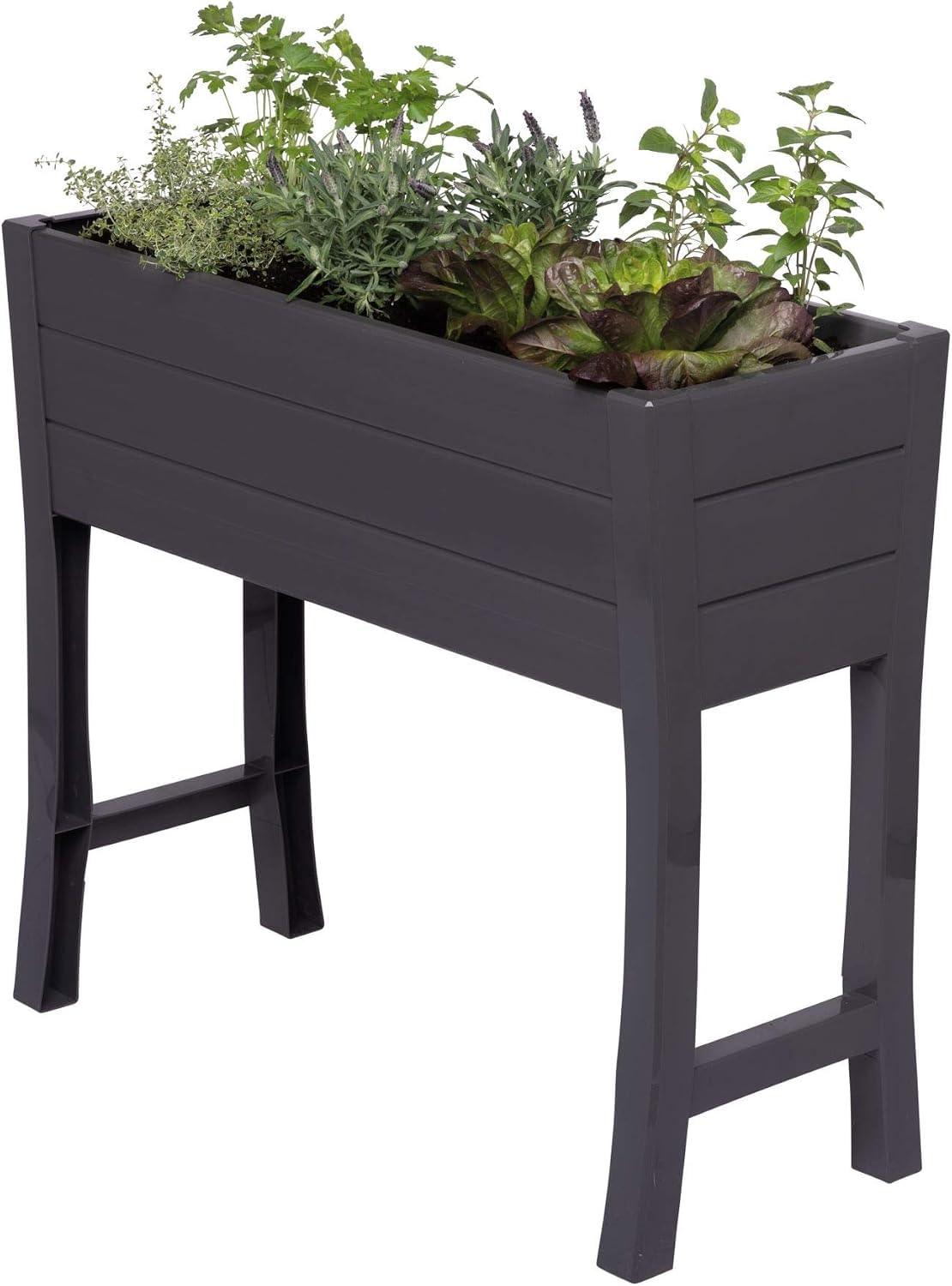 NuVue front view of elevated garden bed showing compact size and sturdy build