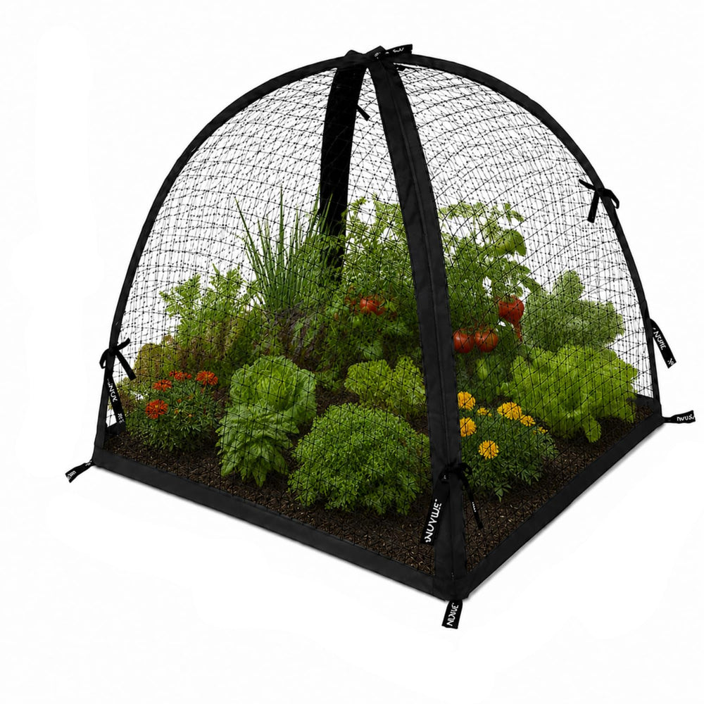 NuVue front view of pop-up tent showing full protective coverage and easy setup