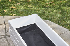 NuVue spunbond liner detail showing breathable fabric that helps drain excess water and retain soil