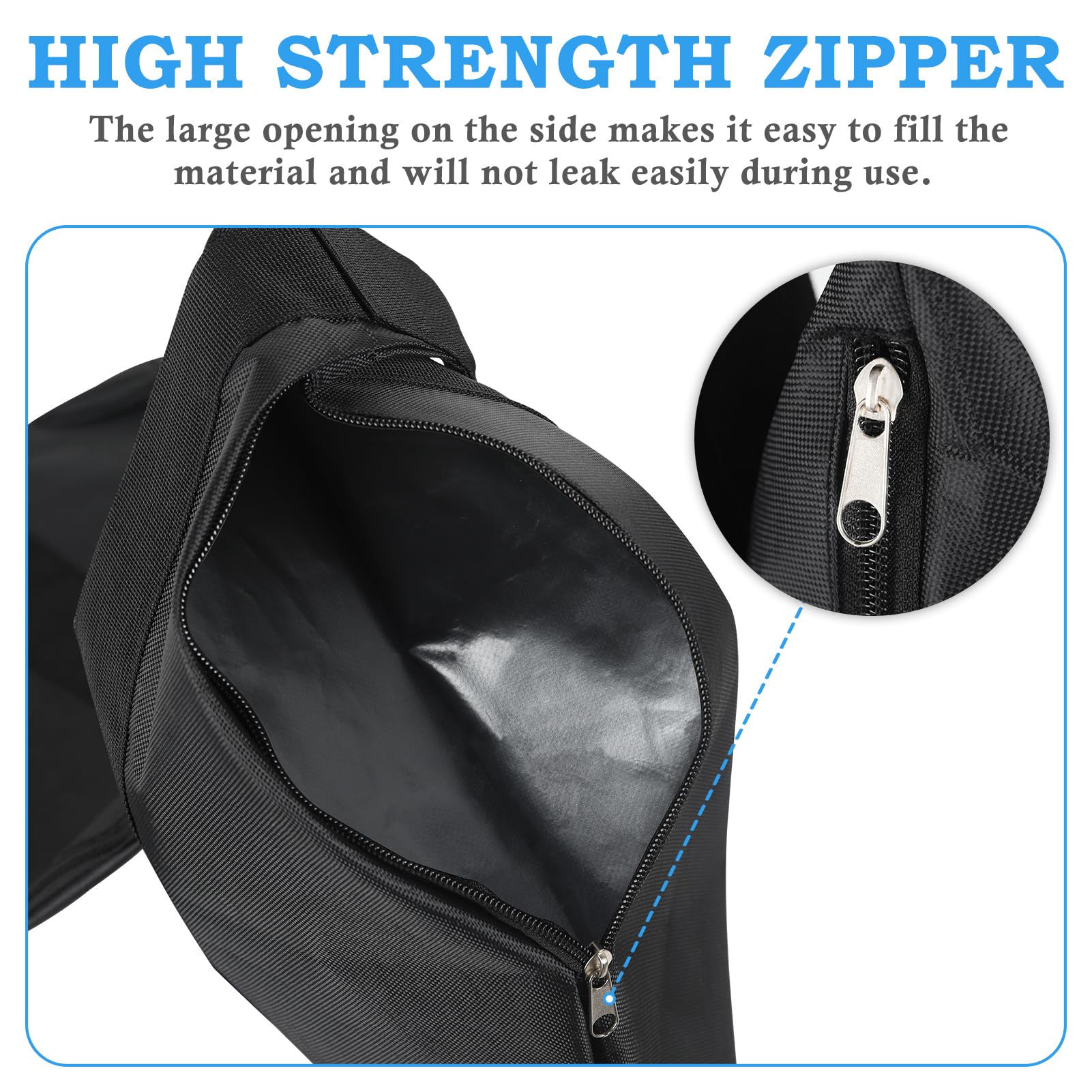 NVAAV sandbag beside measuring tape showing large 17.3x13.9 size