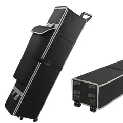 NVAAV front view of wheeled canopy bag showing full-length fit and secure flap