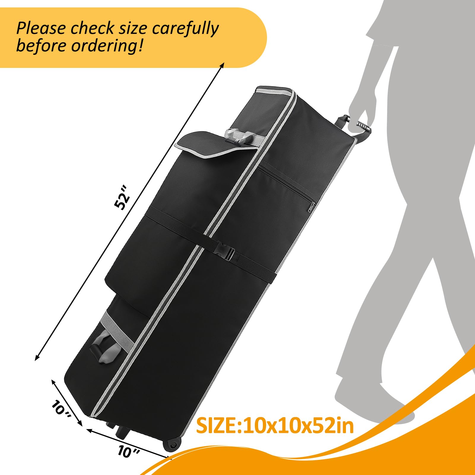 NVAAV top pull handle rubber grip for comfortable rolling and improved control